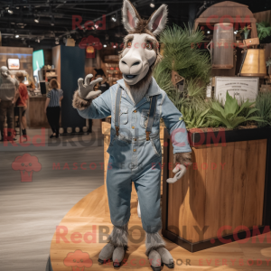 Grå æsel maskot kostume...