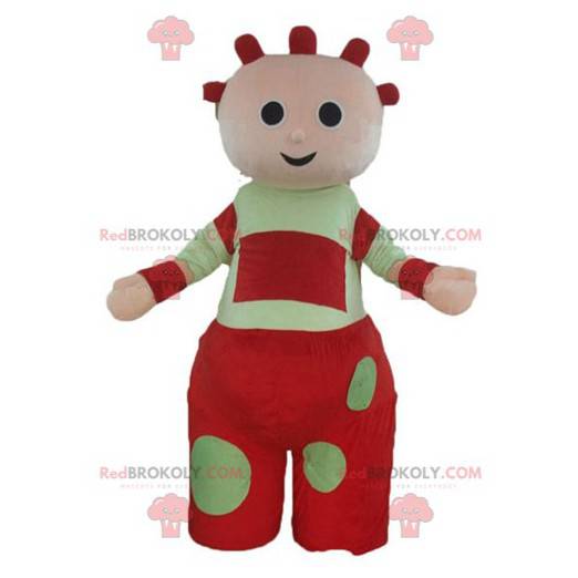 Mascota muñeca gigante roja y verde - Redbrokoly.com