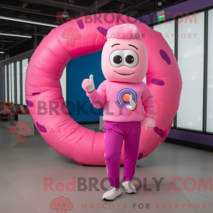Pink Donut-mascottekostuum...