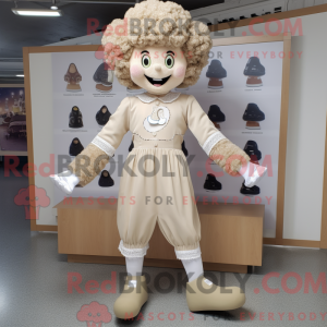 Beige Maskottchenkostüm mit...