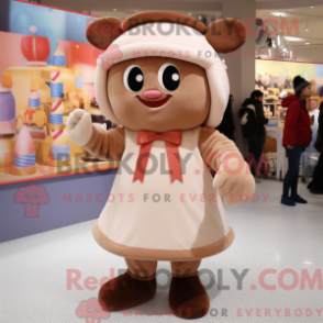 Fantasia de mascote Tan Candy com saia-calça e luvas - Mascotes de doces - REBROKO_318612 - RedBrokoly.com