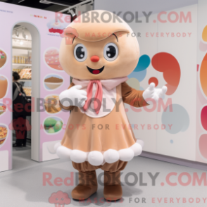 Fantasia de mascote Tan Candy com saia-calça e luvas - Mascotes de doces - REBROKO_318614 - RedBrokoly.com
