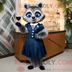 Navy Waschbär Maskottchen...