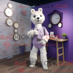 Lavendel Alpaka Maskottchen...