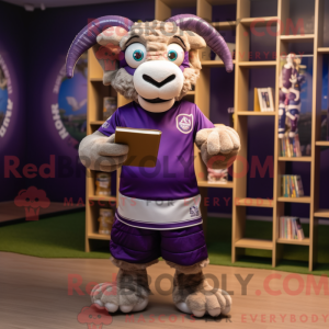 Purple Ram-maskotdraktfigur...