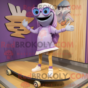 Lavendel skateboard maskot...