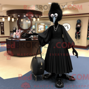 Sort Stilt Walker maskot...