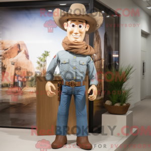 Beige Steak maskot kostume...