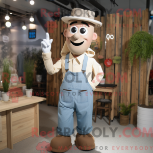 Beige steak mascottekostuum...