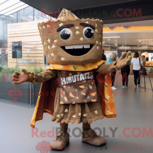 Brun Nachos maskot kostume...