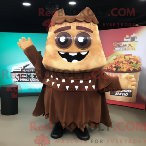 Brun Nachos maskot kostume...