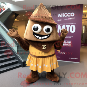 Brun Nachos maskot kostume...