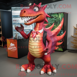 Red Spinosaurus mascot...