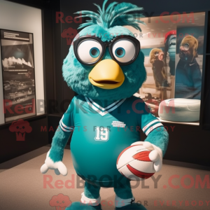 Teal Pho mascot costume...