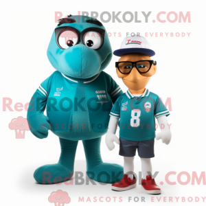 Teal Pho mascot costume...