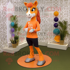 Orange Mare maskot kostume...