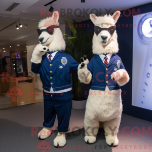 Navy Llama Maskottchen...