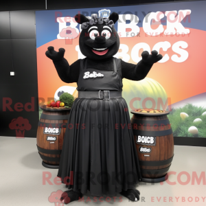 Black Bbq Ribs mascot...