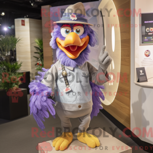 Lavender Roosters mascot...