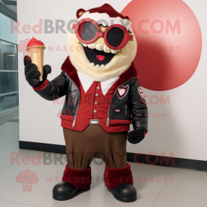 Red Ice Cream Cone mascotte...