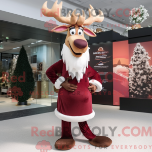 Maroon Reindeer mascot...