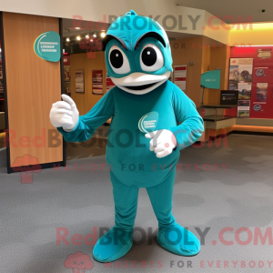 Teal But mascottekostuum...