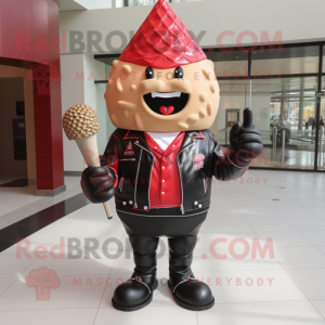 Red Ice Cream Cone mascotte...