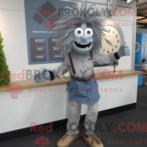 Grå Scarecrow maskot...