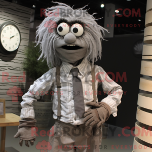 Gray Scarecrow mascot...