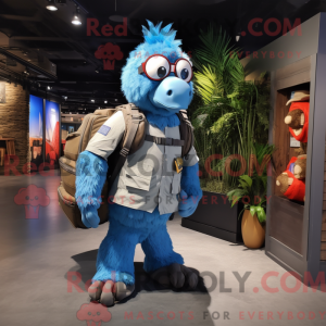 Blue Fried Chicken mascot...