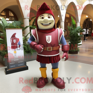Maroon Swiss Guard maskot...