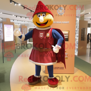 Maroon Swiss Guard maskot...