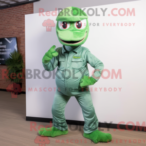 Green Python mascot costume...