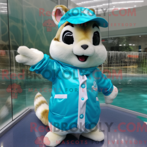 Cyan Chipmunk mascot...