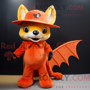Oranje Bat mascottekostuum...