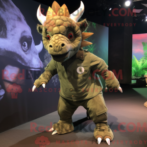 Triceratops maskot kostume...