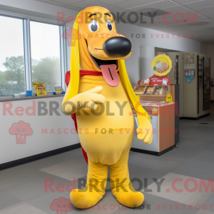 Yellow Hot Dogs mascot...