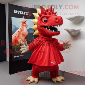 Rød Stegosaurus...