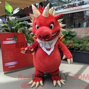 Rød Stegosaurus...