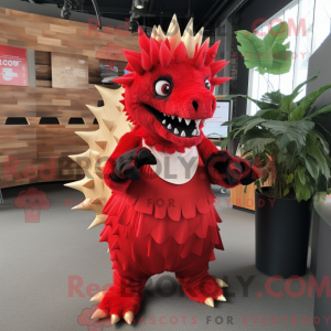 Rød Stegosaurus...