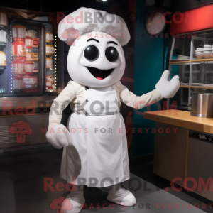 Hvid lasagne maskot kostume...