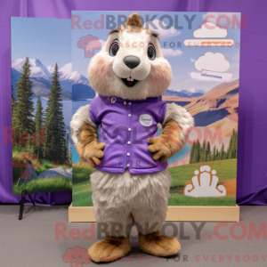 Lavendel murmeldyr maskot...