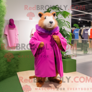 Magenta Capybara maskot...