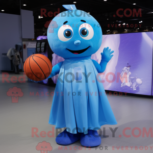 Blue Basketball Ball mascot...