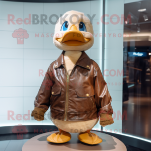 Tan Duck mascotte kostuum...