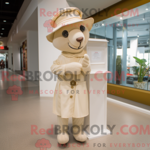 Beige Love Letter mascot...