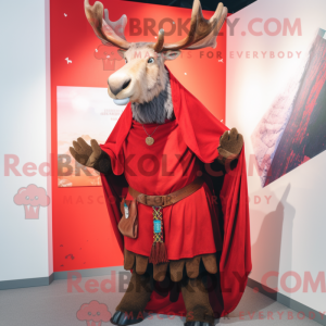 Red Elk maskot kostume...