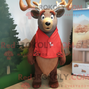 Red Elk maskot kostume...