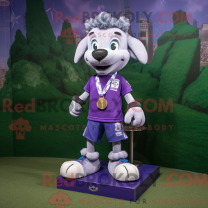 Lavender Soccer Goal maskot...