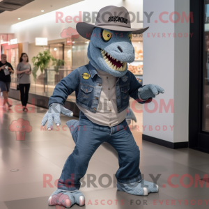 Silver Tyrannosaurus mascot...